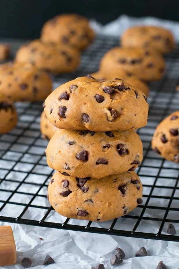 Caramel Stuffed Pumpkin Cookies Recipe 3 Caramel Stuffed Pumpkin Cookies Recipe