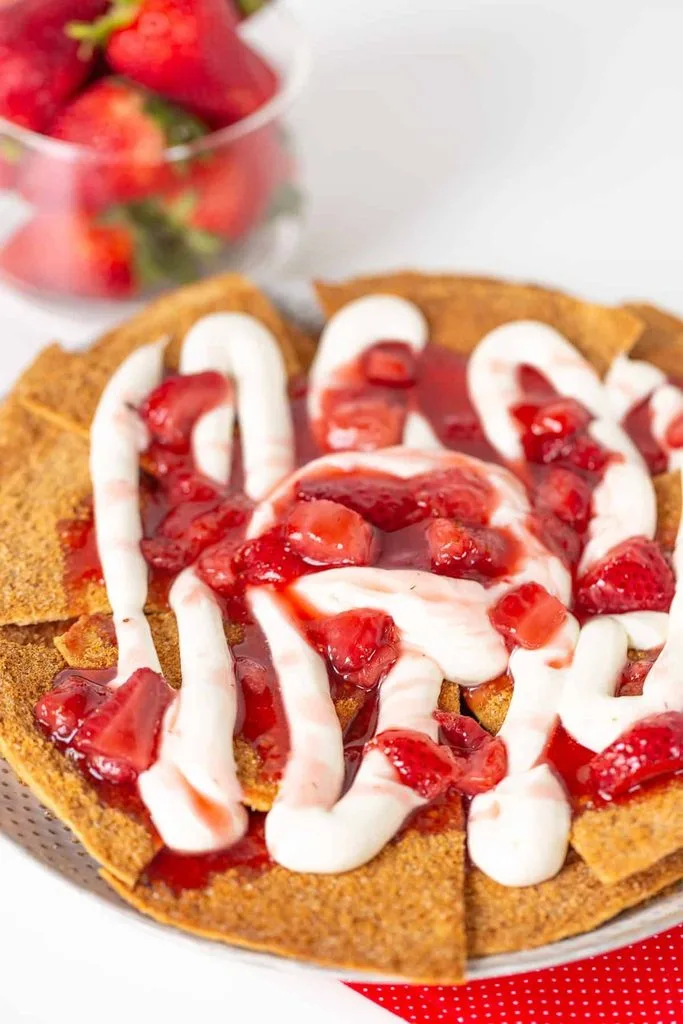Strawberry Cheesecake Nachos