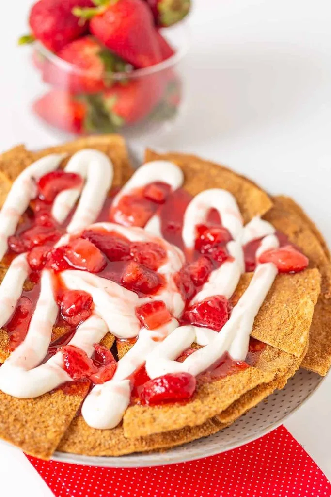 Strawberry Cheesecake Nachos