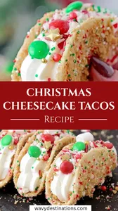 Christmas Cheesecake Tacos