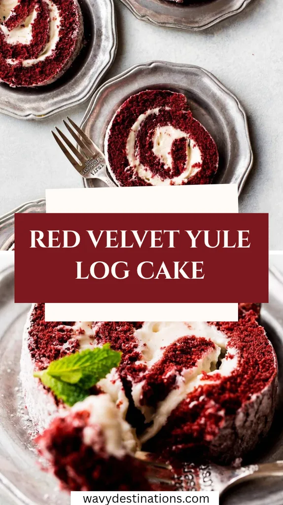 Red Velvet Yule Log Cake Recipe 1 Red Velvet Yule Log Cake