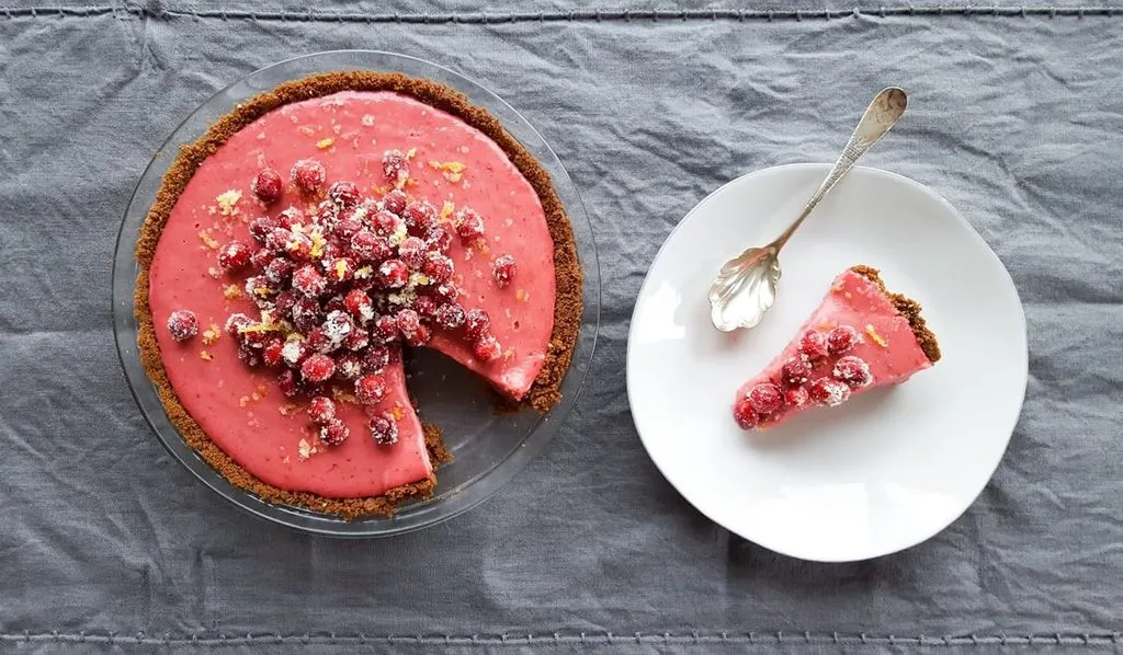 Cranberry Orange Pie with Gingersnap Crust