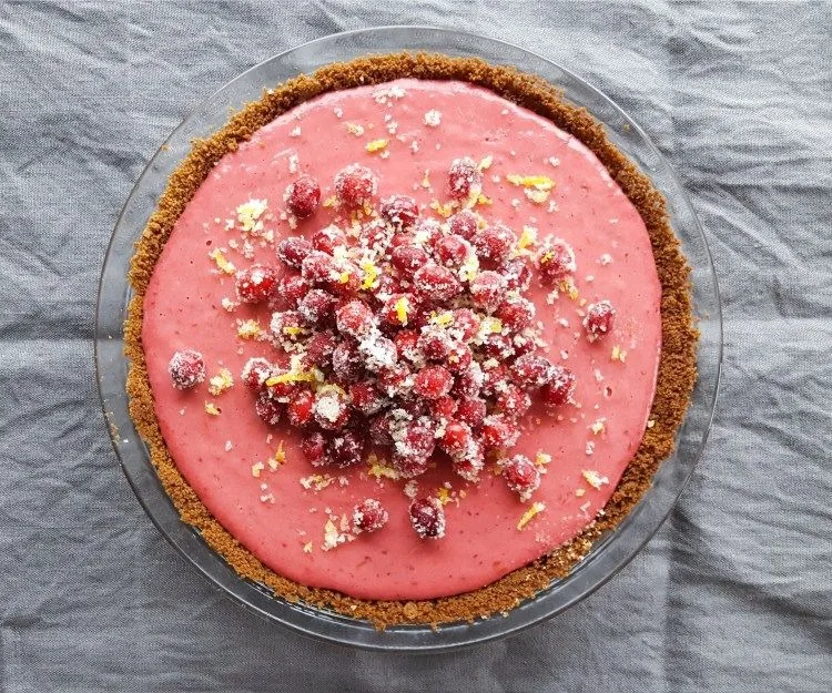 Cranberry Orange Pie with Gingersnap Crust Recipe