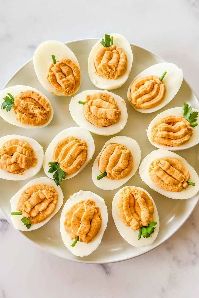 Pumpkin Patch Deviled Eggs