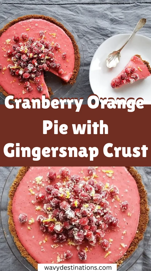Cranberry Orange Pie with Gingersnap Crust Recipe