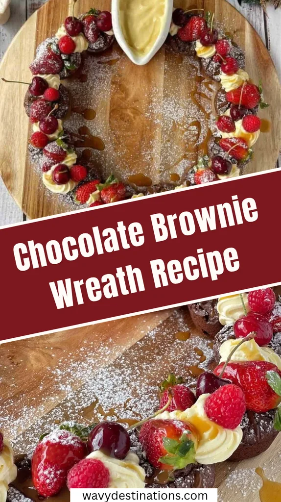 Chocolate Brownie Wreath Recipe 1 Chocolate Brownie Wreath