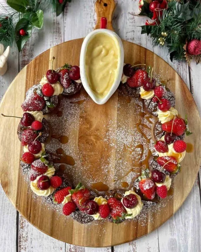 Chocolate Brownie Wreath Recipe 3 Chocolate Brownie Wreath