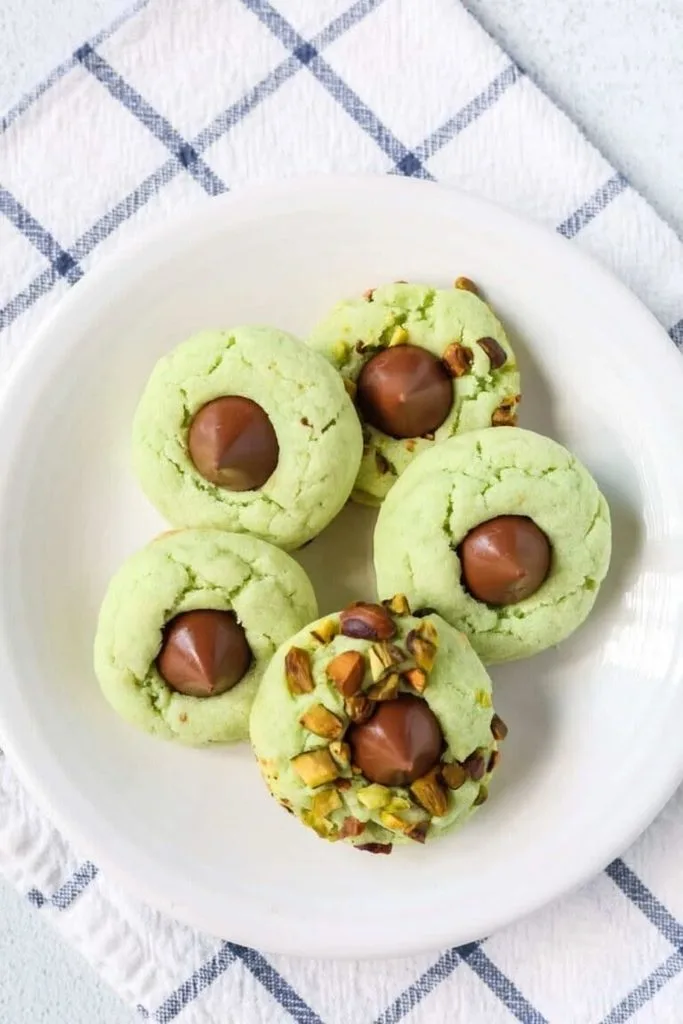 Pistachio Kiss Cookies