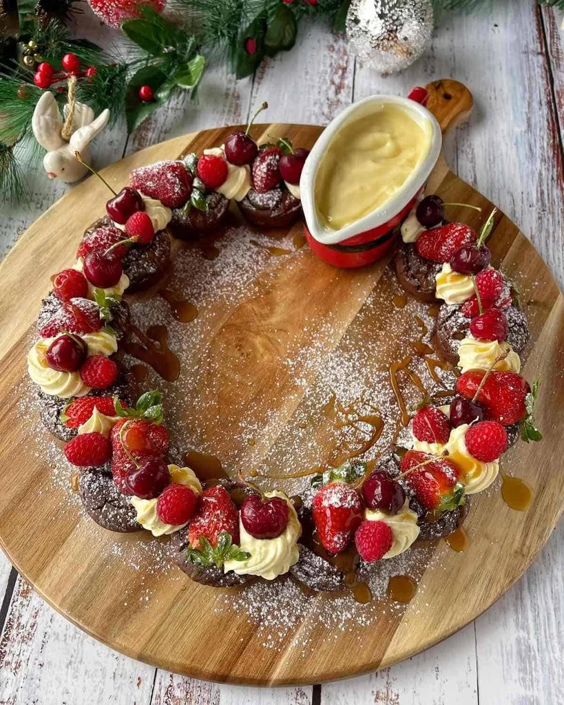 Chocolate Brownie Wreath Recipe 2 Chocolate Brownie Wreath
