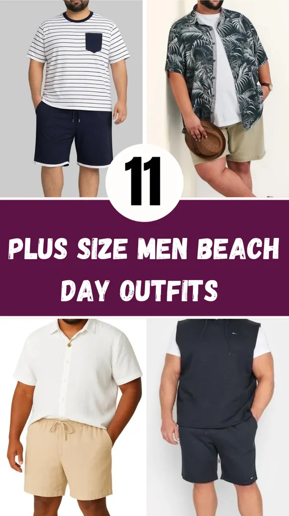 Plus Size Men Beach Day Outfits