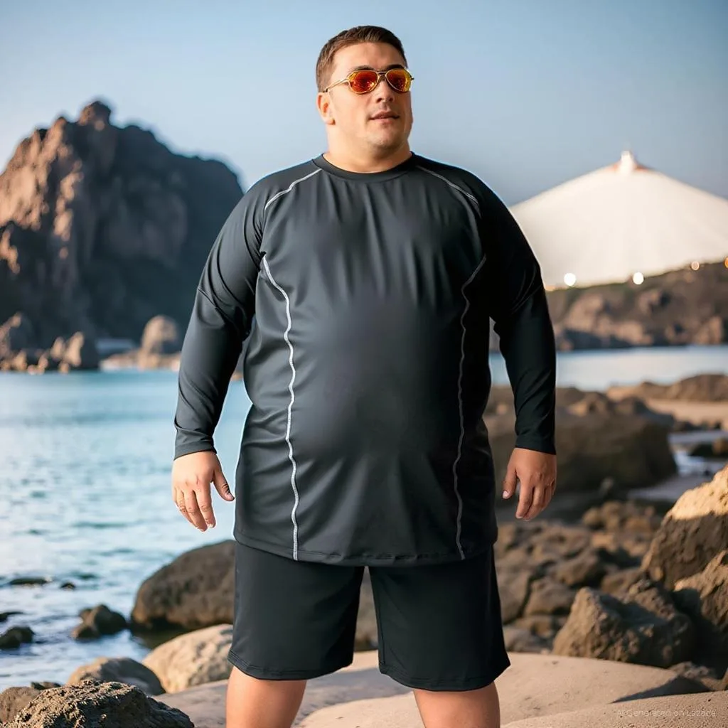 Rash Guard and Performance Swim Shorts