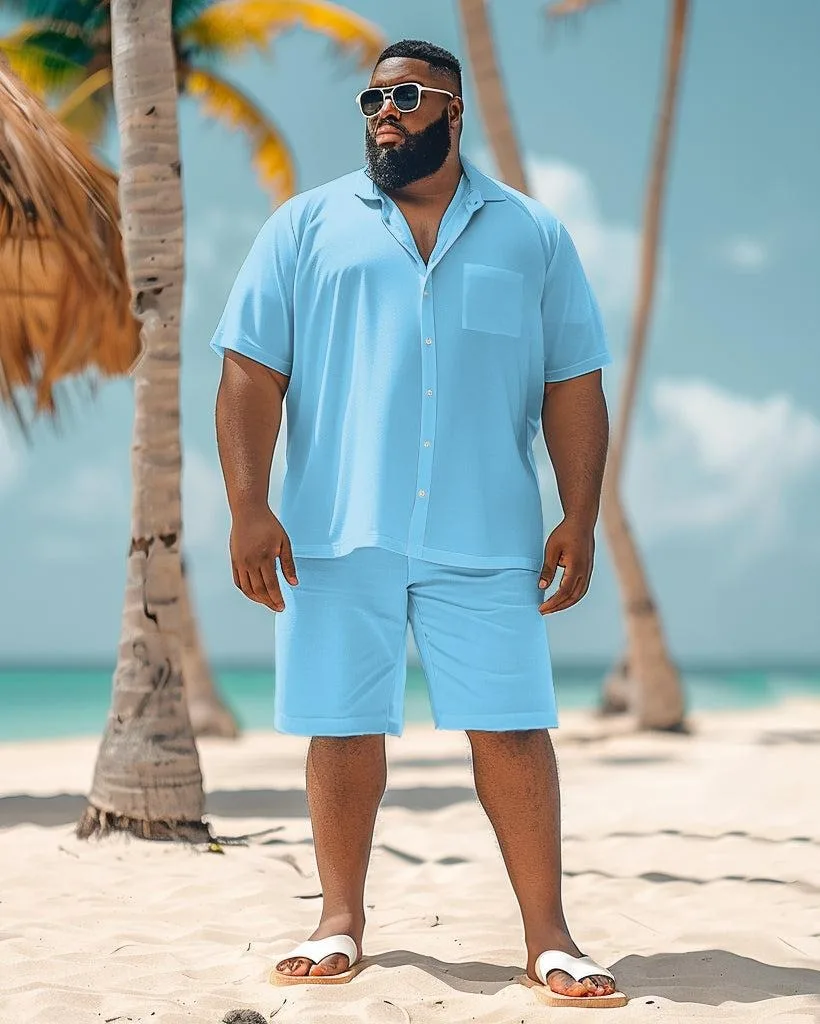 Pastel Shirt and White Swim Shorts