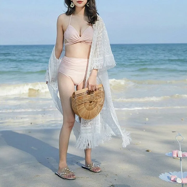 Pastel Pink Bikini With a Matching Cover-Up