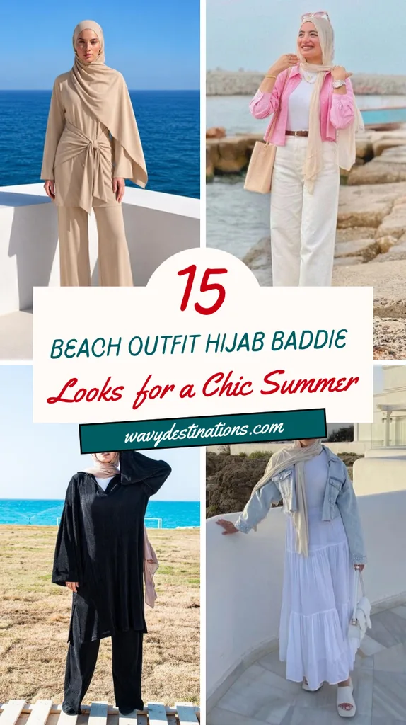 15 Beach Outfit Hijab Baddie Looks for a Chic Summer 1 Beach Outfit Hijab Baddie