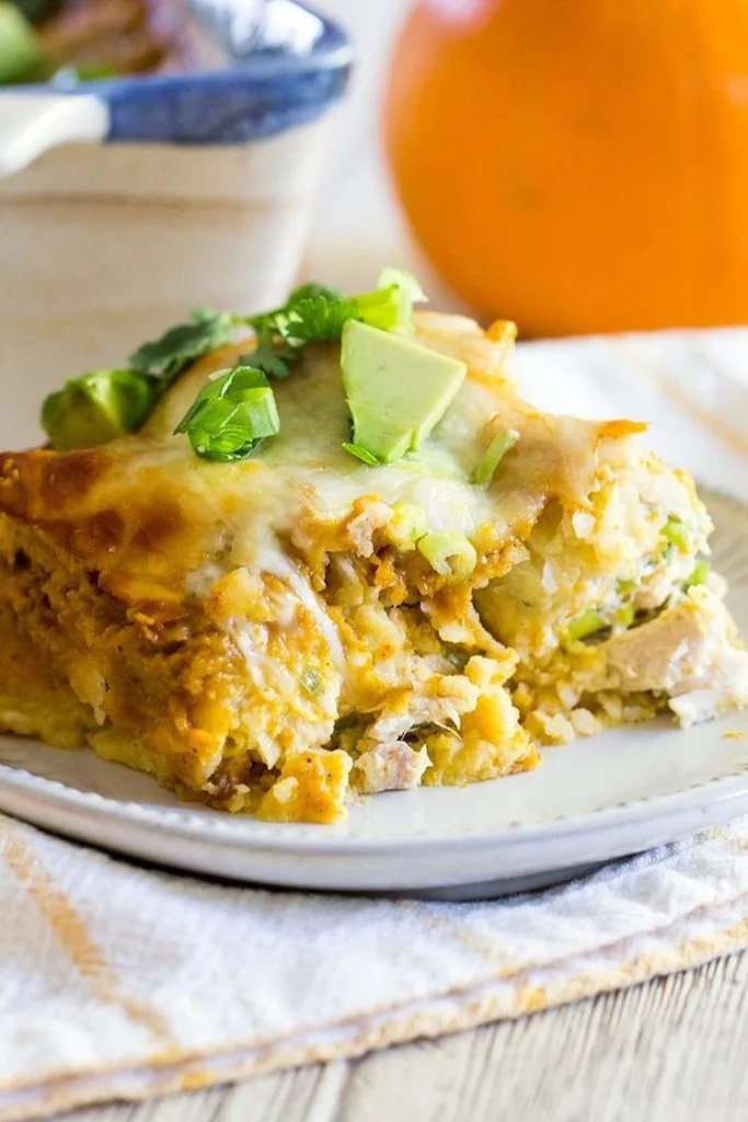 Pumpkin Chicken Enchiladas