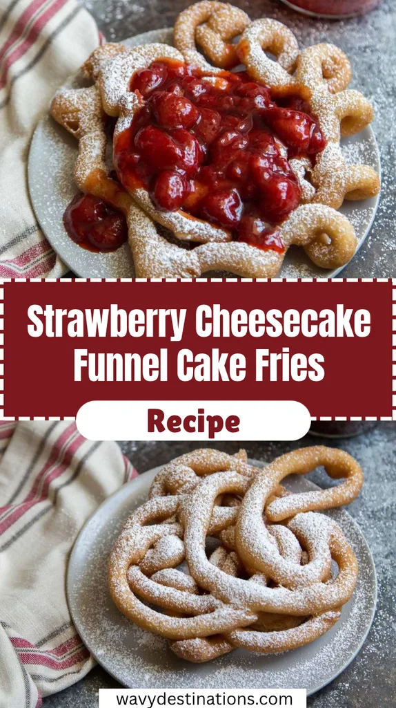 Strawberry Cheesecake Funnel Cake Fries Recipe 1 Strawberry Cheesecake Funnel Cake Fries