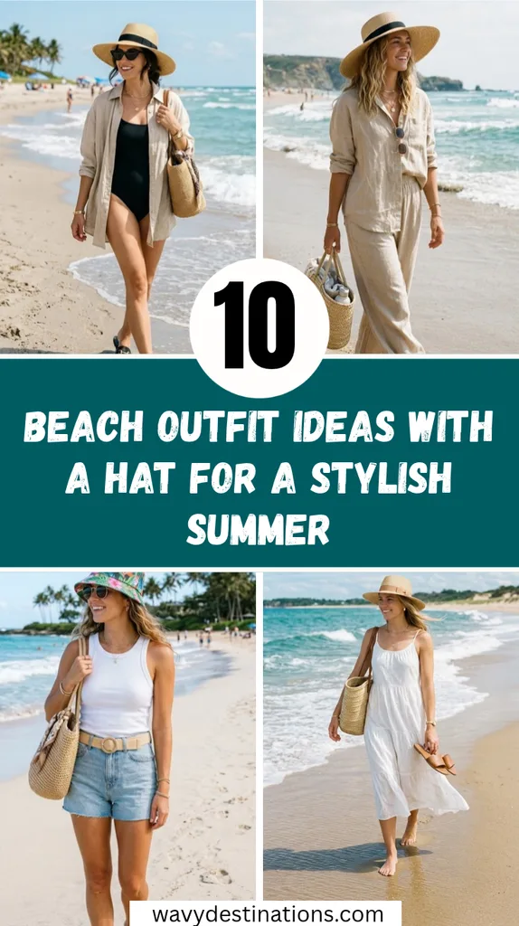10 Beach Outfit Ideas With a Hat for a Stylish Summer 1 Beach Outfit Ideas