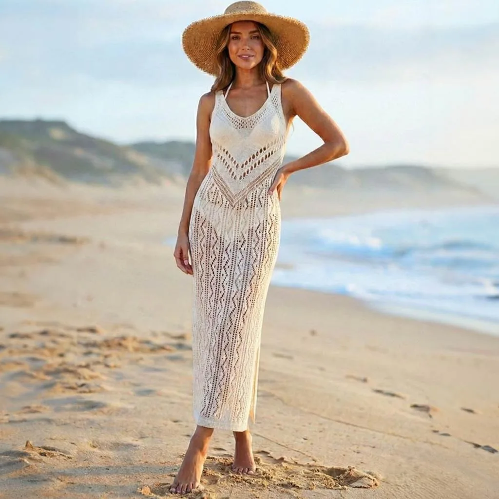 Boho Crochet Maxi Dress