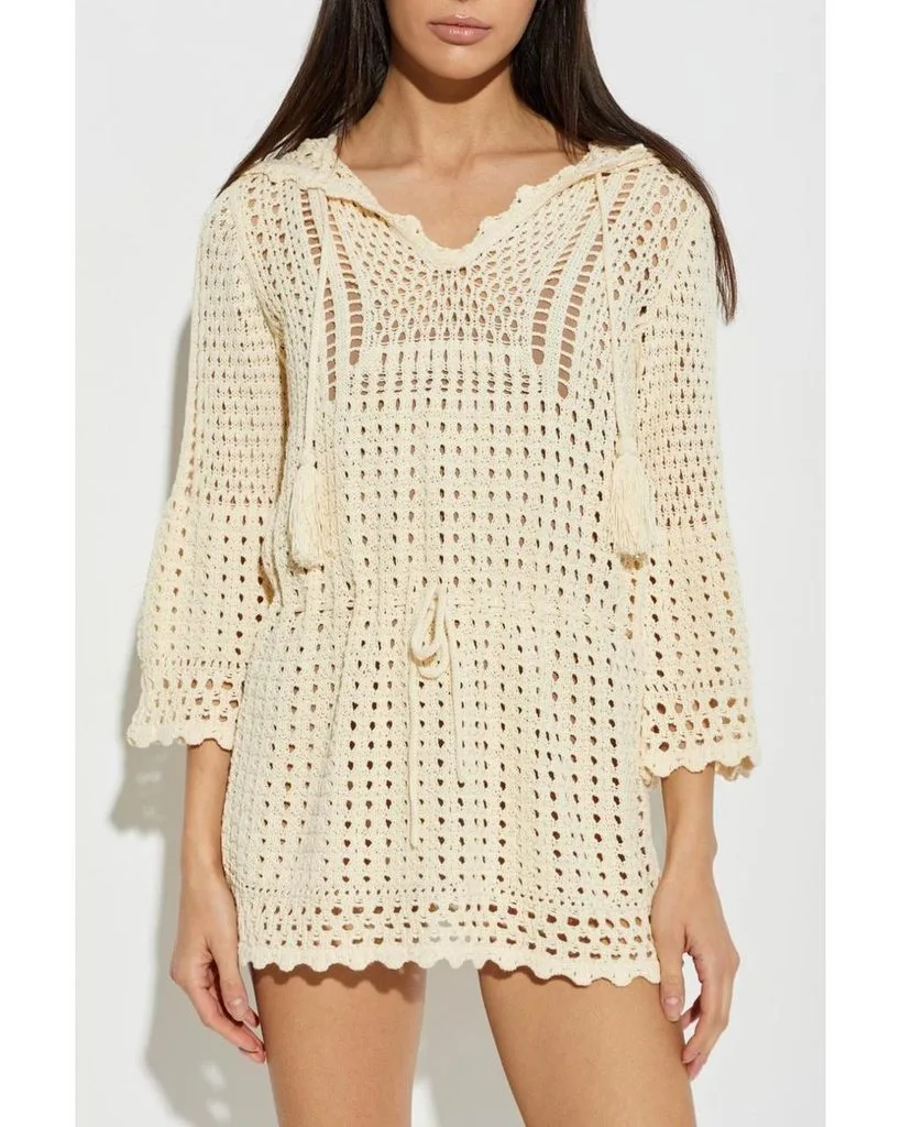 Crochet Beach Dress With a Hood