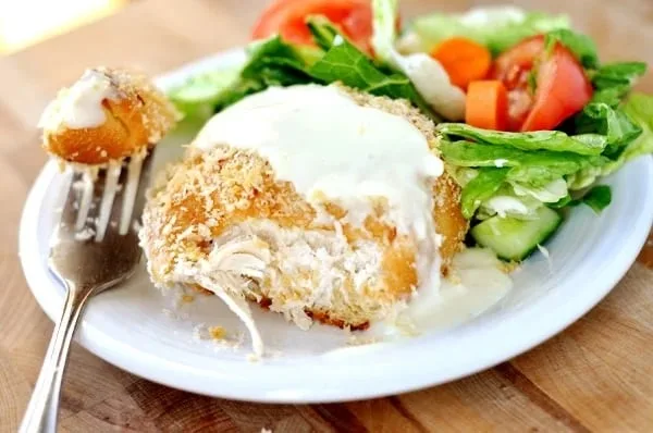 Chicken Pillows with Creamy Parmesan Sauce Recipe 4 Chicken Pillows with Creamy Parmesan Sauce Recipe