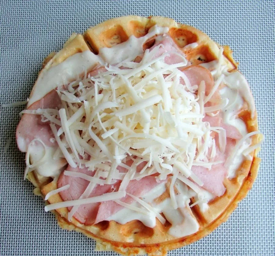 Cheddar Croque Madame Waffles Recipe 2 Cheddar Croque Madame Waffles