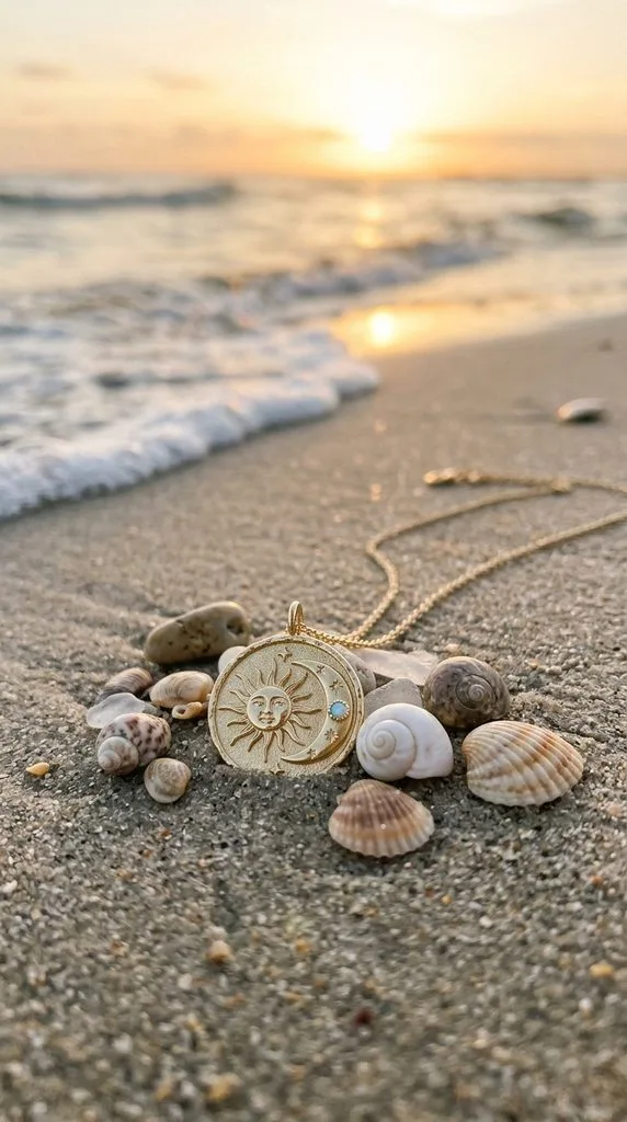 12 Beach Jewelry Ideas to Elevate Your Coastal Style 13 Sun and Moon Pendant Jewelry