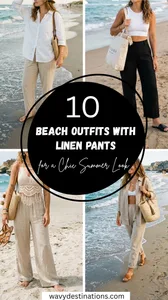 Beach Outfits With Linen Pants